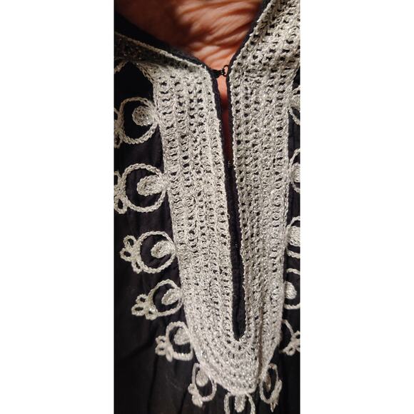 Calypso St. Barth Rowena Cotton Embellished Tunic Size XS Tropical Resort - Picture 8 of 9